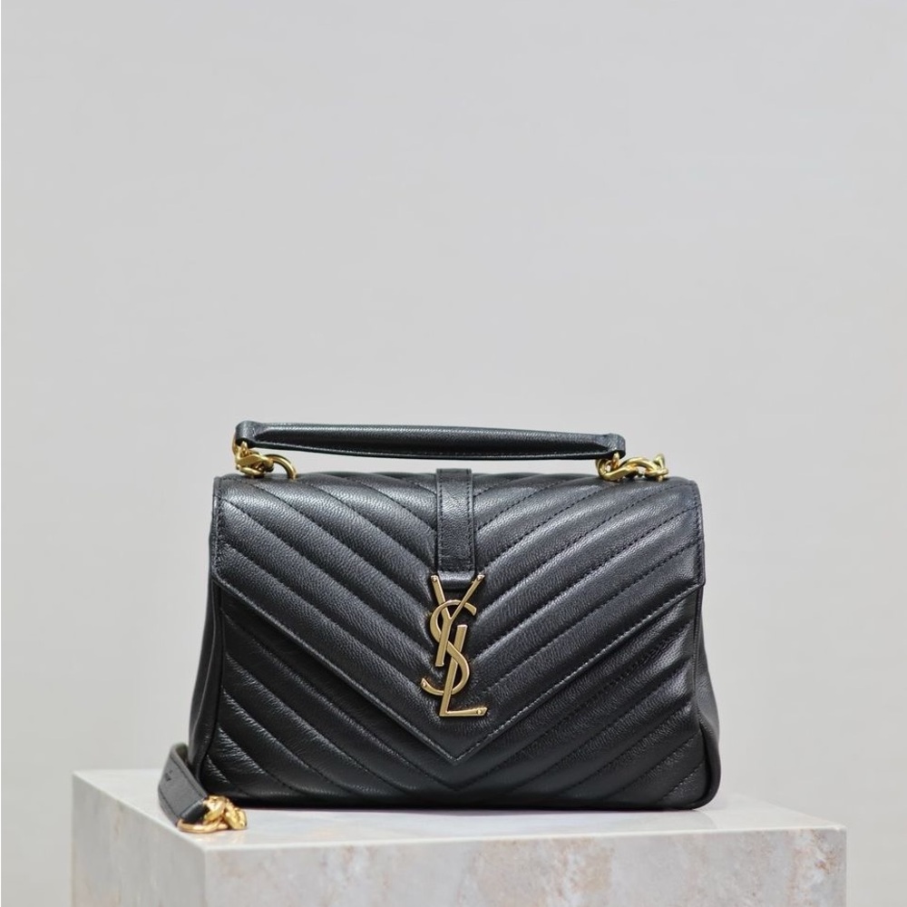 Yves Saint Laurent Black Quilted Leather Handbag